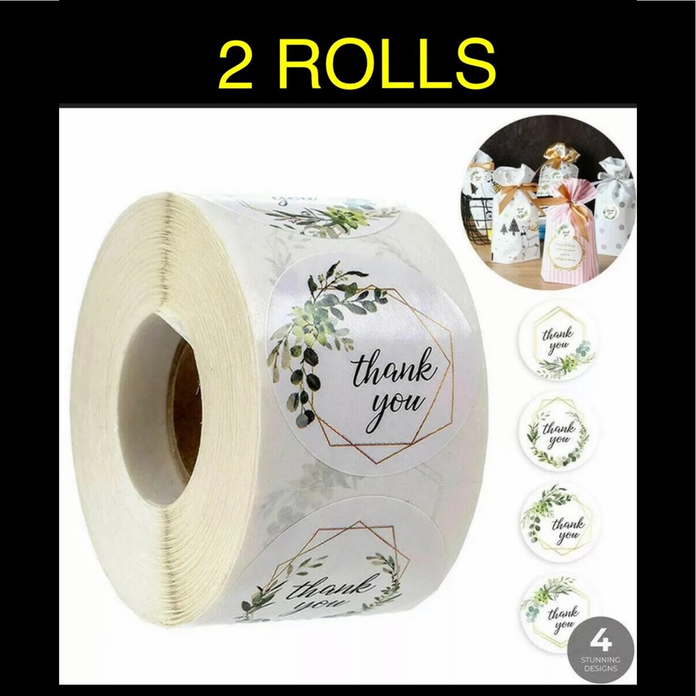 THANK YOU STICKERS ENVELOPE SEAL SHIPPING SUPPLIES